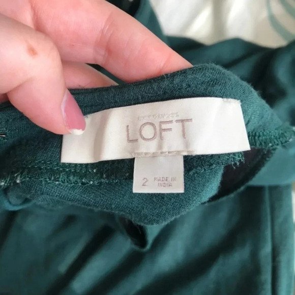 Loft Bell Long Sleeve Forest Green Dress - Picture 4 of 7